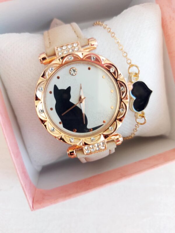 Reloj gatito en cajita con pulsera - Imagen 5