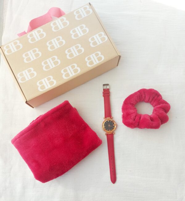 Box con cuello polar + scrunchie+ reloj - Imagen 4