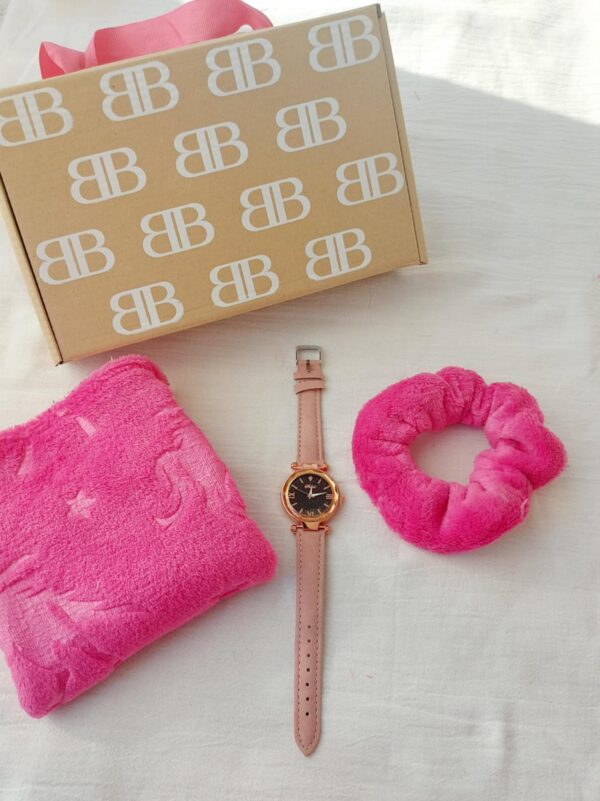 Box con cuello polar + scrunchie+ reloj - Imagen 2