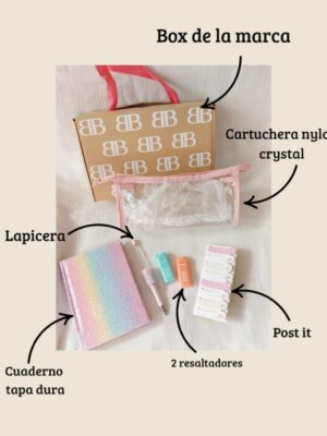 Box cartuchera + útiles