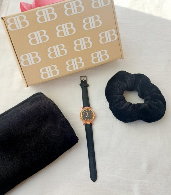 Box con cuello polar + scrunchie+ reloj - Imagen 3